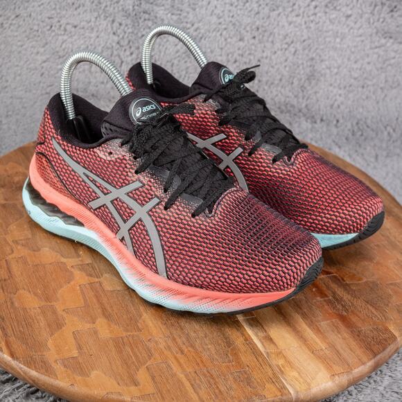 ASICS Women's US 6.5 Running Shoes GEL-NIMBUS 23 LITE-SHOW 1012B151 Coral/ Aqua - Picture 1 of 9